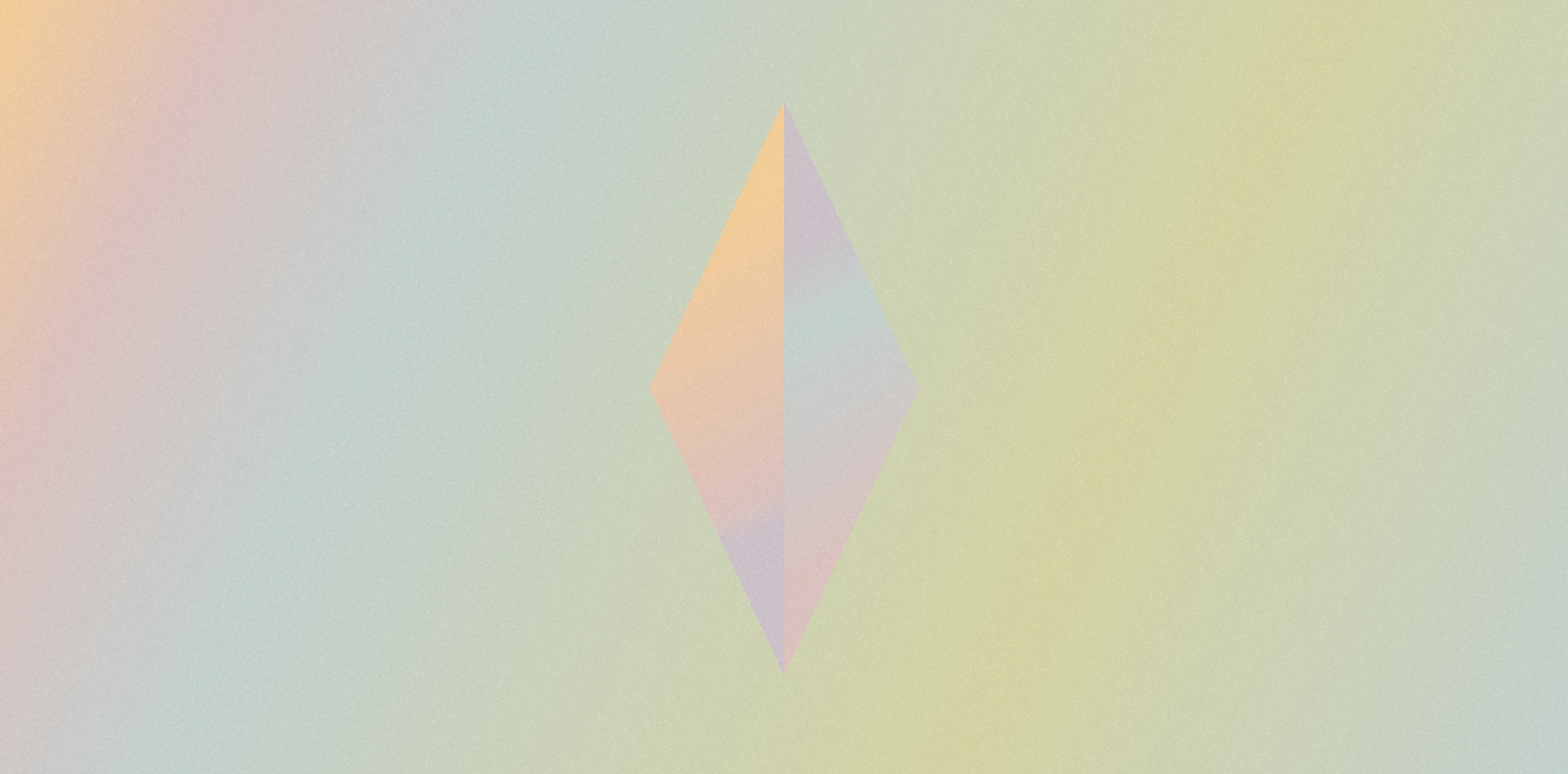 Abstract graphic of a crystal in pastel colors